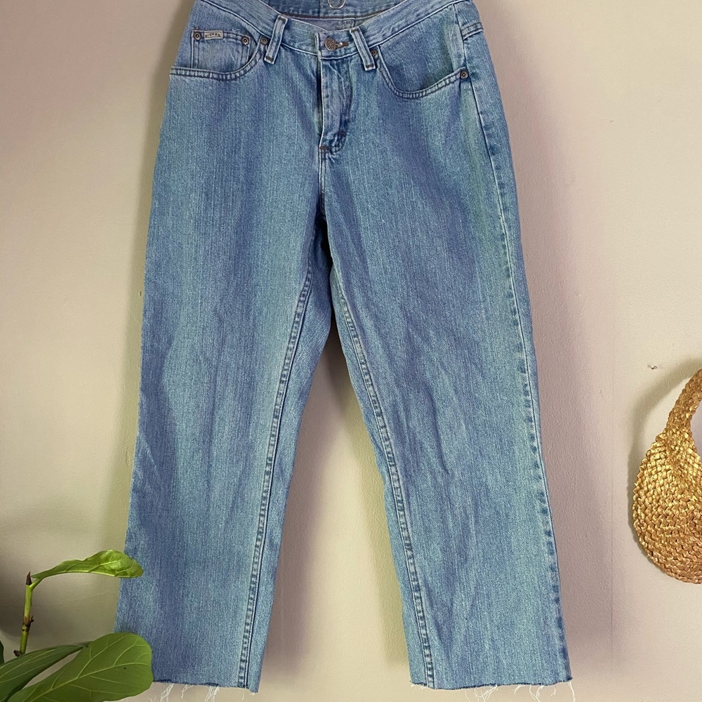 High waisted mom capris
